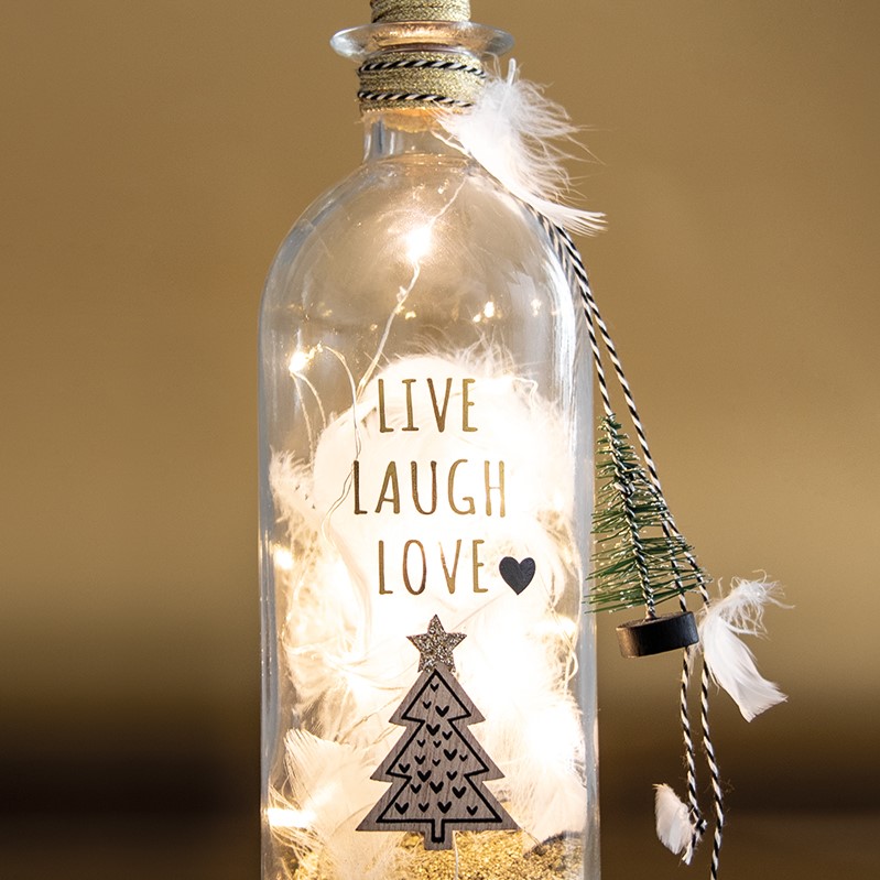 Weihnachtliches Flaschenlicht Beitragsbild