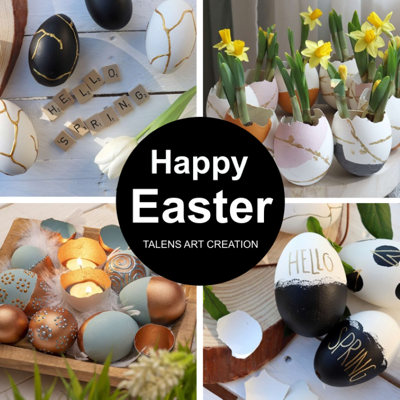 Ostereier gestalten in vier verschiedenen Techniken