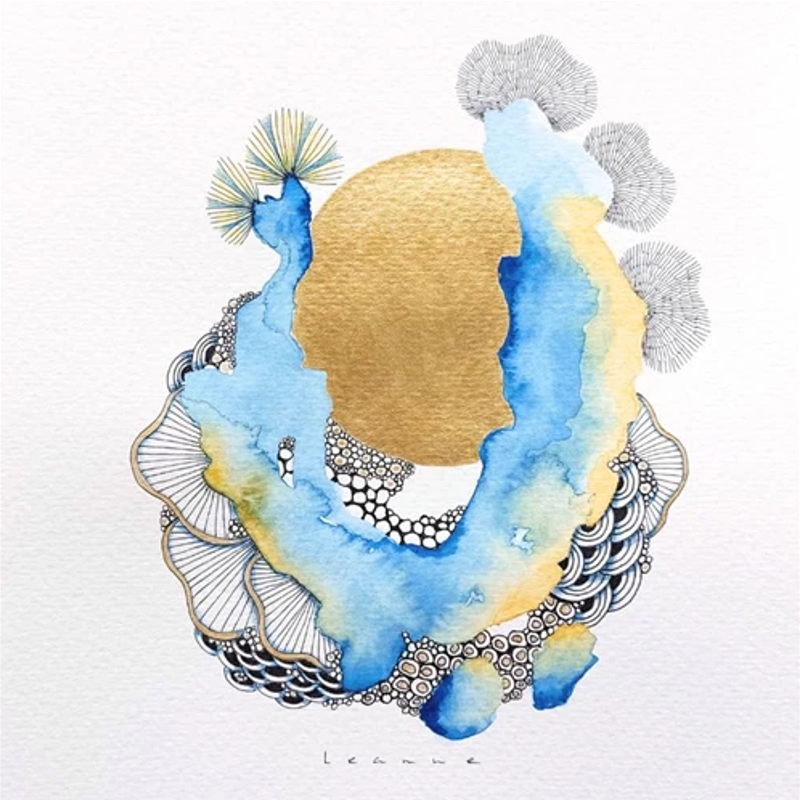 Aquarell und Zentangle